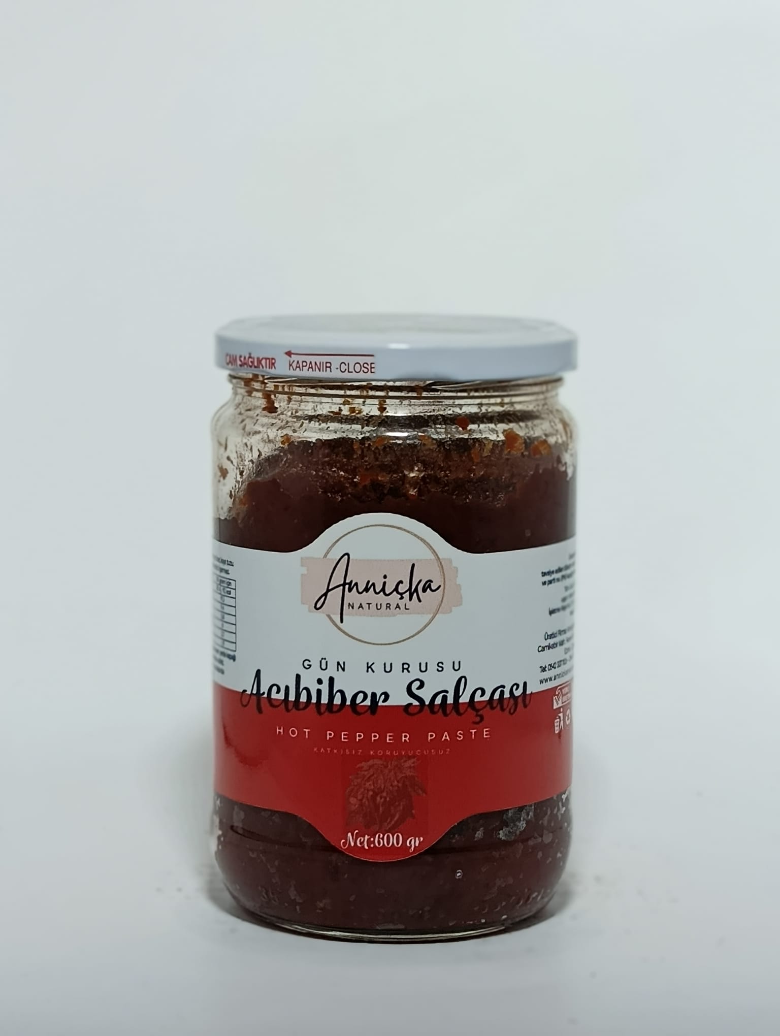 Anniçka Gün Kurusu Acı Biber Salçası 660 Gr